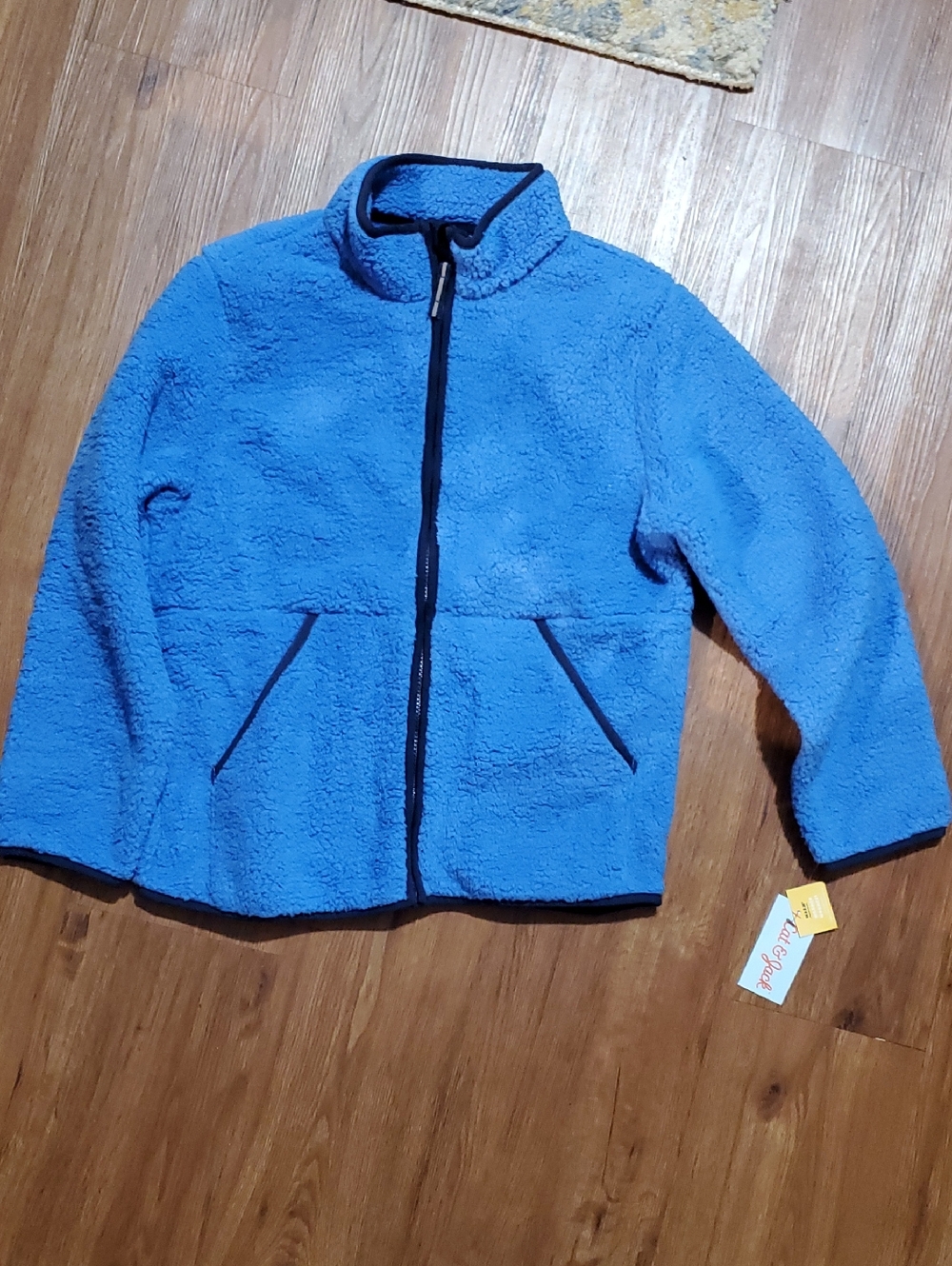 Cat & Jack Bright Blue Sherpa Zip Jacket